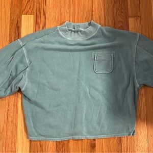 Old Navy teal Cropped Sweatshirt